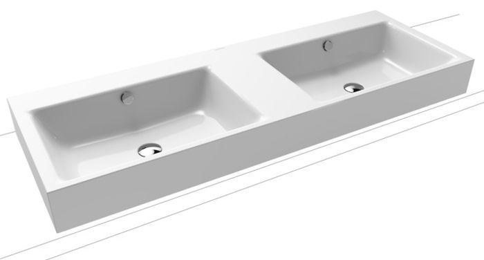 Kaldewei Puro Waschbecken 130x46 cm rechteckig Aufsatzwaschbecken weiß 907206003001