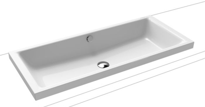 Kaldewei Puro Waschbecken 90x38 cm rechteckig Aufsatzwaschbecken weiß 909006003001