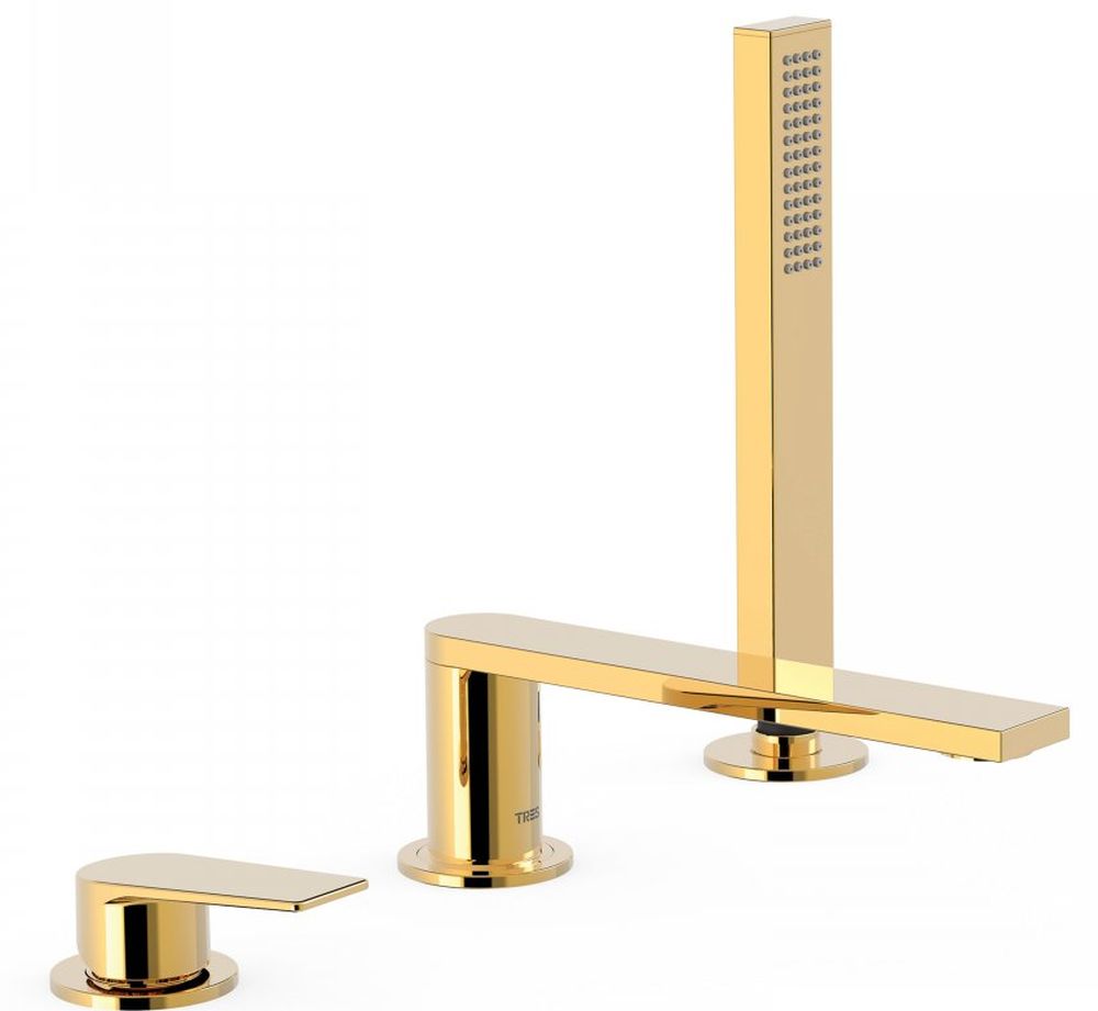 Tres Project Badewannen- und Duscharmatur awannenmontiert gold 21116101OR