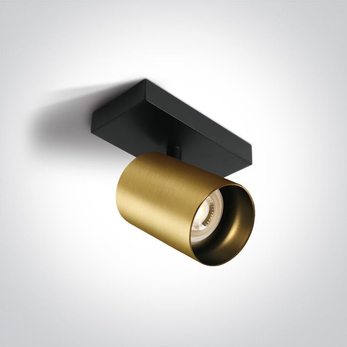 One Light Elatos Deckenlampe 1x10 W schwarz-messing 65105N/BBS