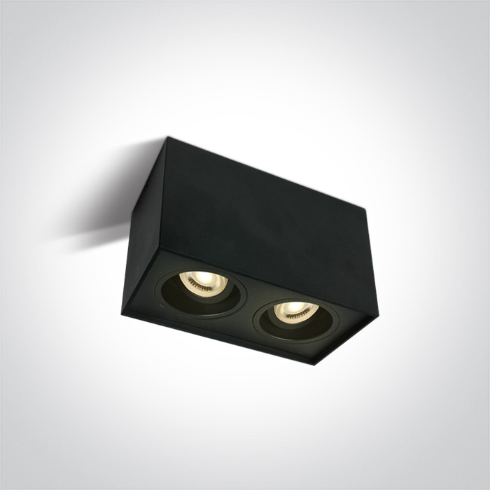 One Light Karlowasi Deckenlampe 2x10 W schwarz 12205YA/B