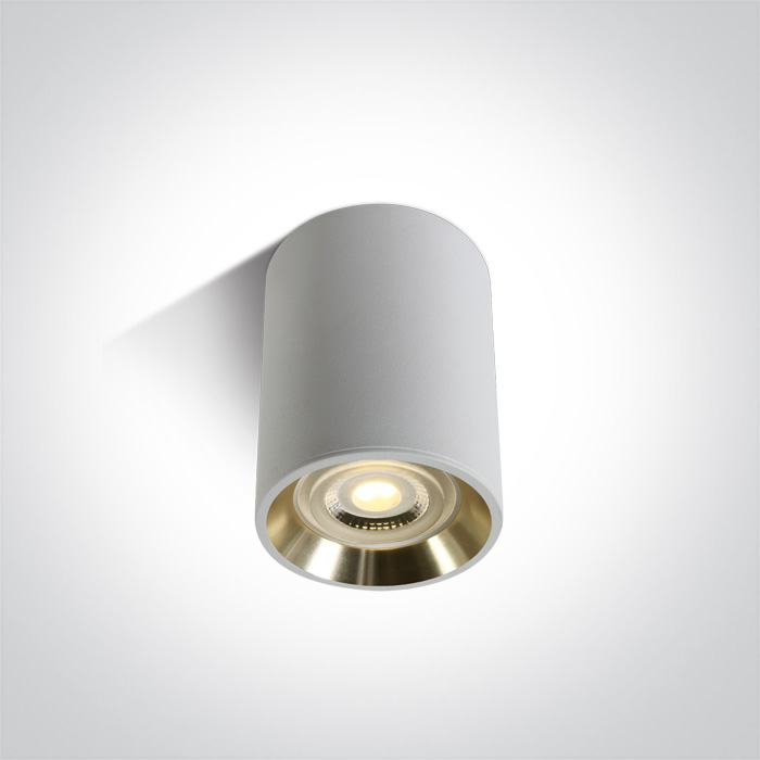 One Light Lawrio Deckenlampe 1x10 W weiß-gold 12105AL/W/GL