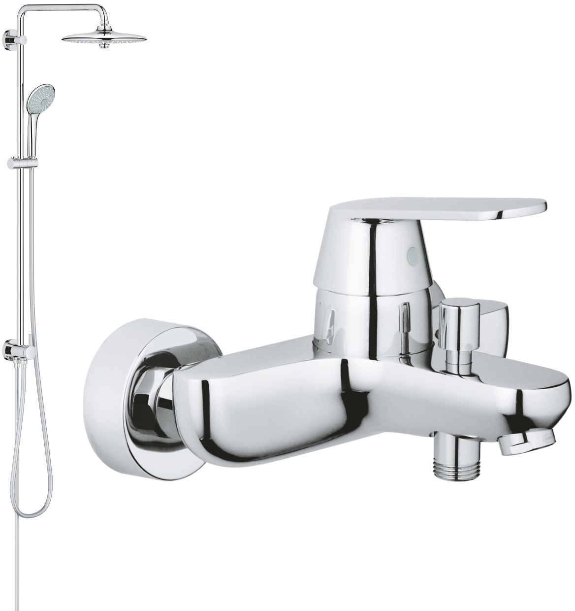 Set Duschset Grohe Euphoria 27421002, Badewannen- und Duscharmatur Grohe Eurosmart Cosmopolitan 32831000