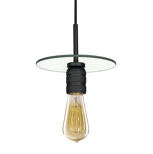 Altavola Design Techno Loft Pendelleuchte 1x60 W schwarz-transparent LA017/P_black