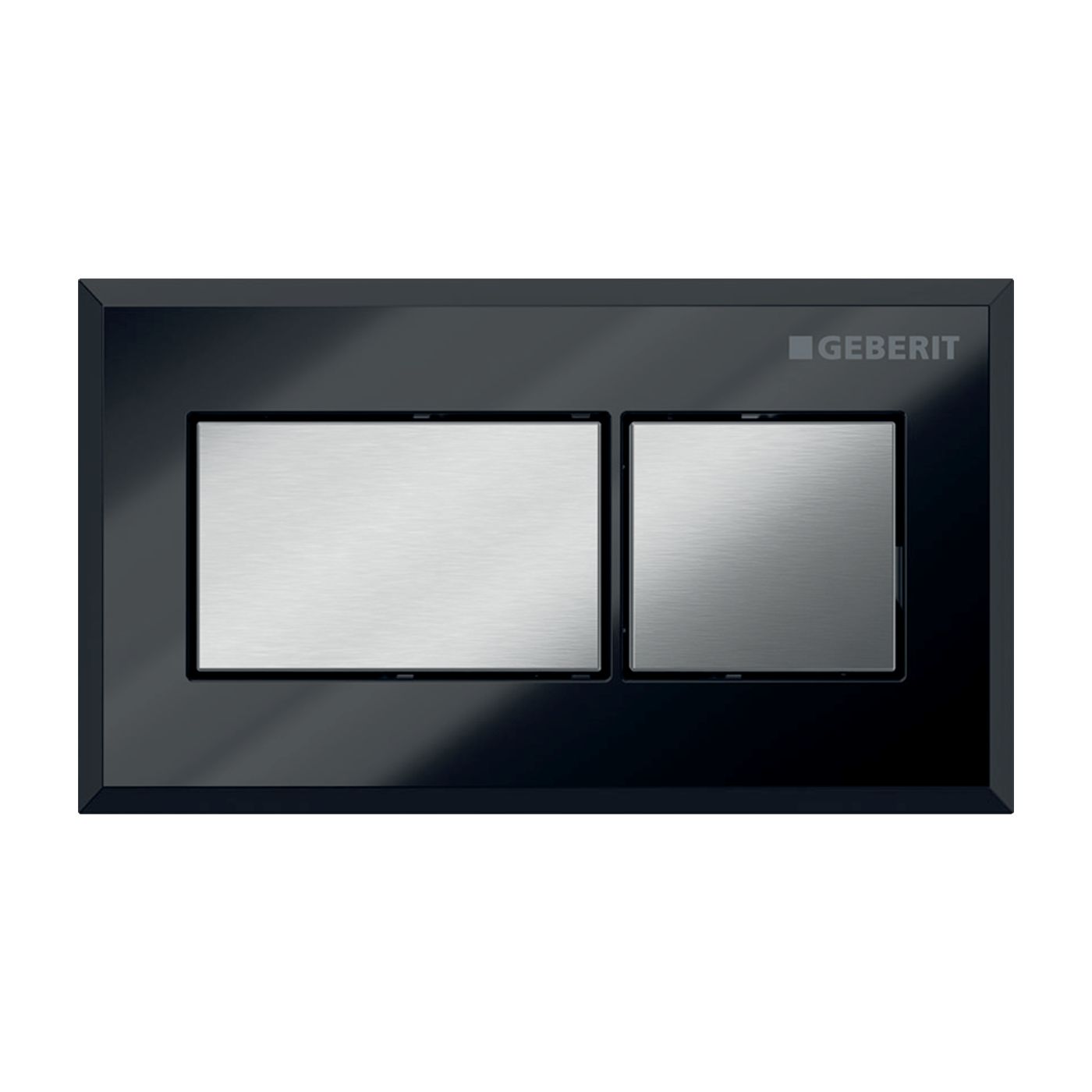 Geberit Betätigungsplatte für Toilette glänzender Chrom-schwarz 116.051.KV.1