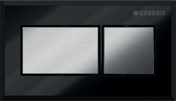 Geberit Betätigungsplatte für Toilette glänzender Chrom-schwarz 116.051.KV.1