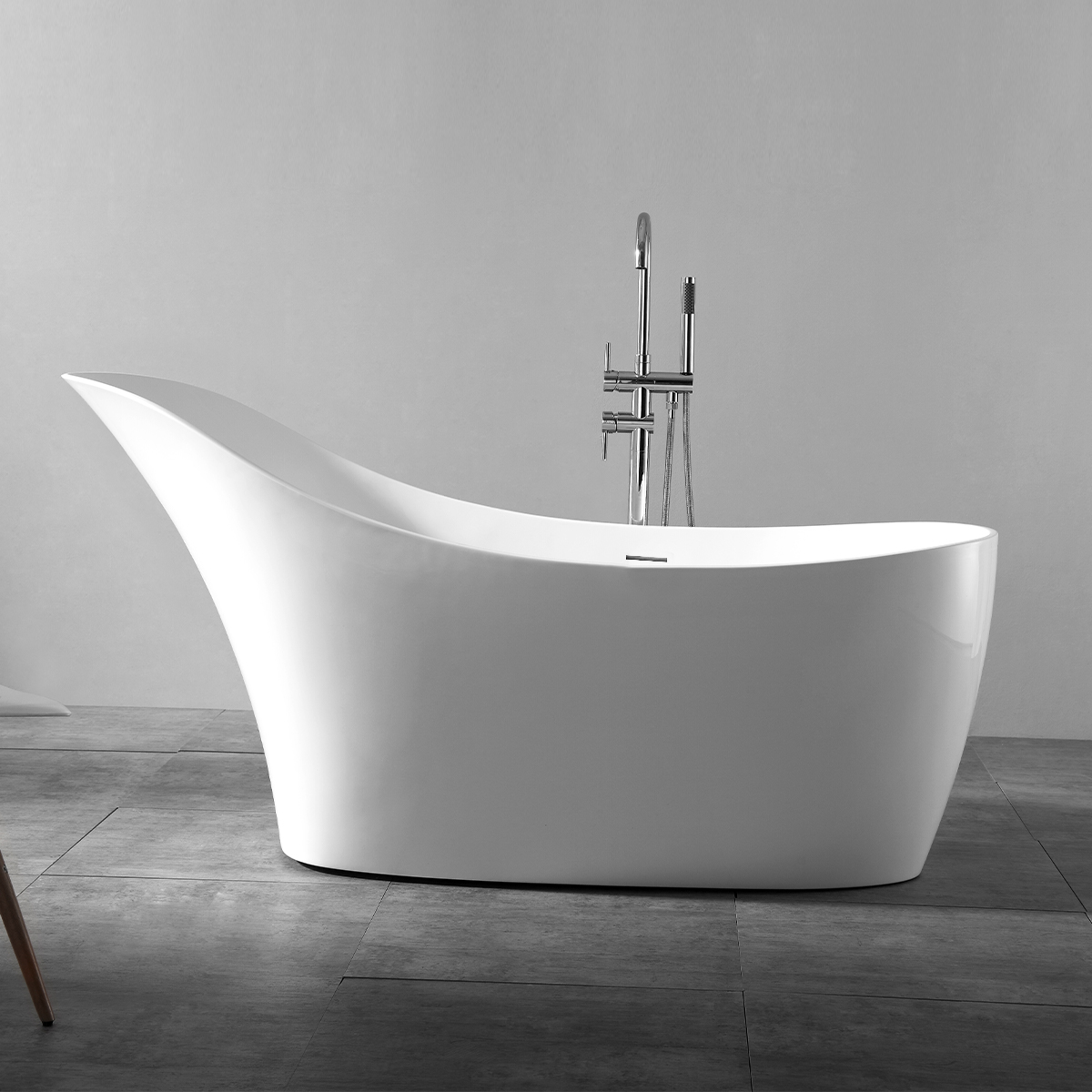 Hagser Salma Freistehende Badewanne 171.5x74.5 cm oval weiß HGR19000012