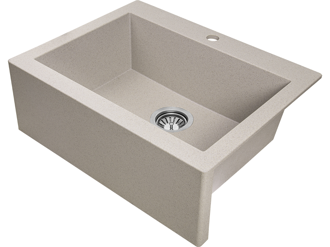 Laveo Komodo granitspüle 58x49 cm beige SBK410A