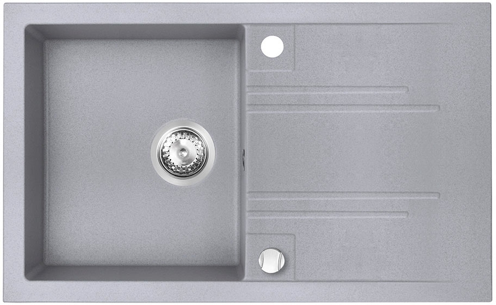 Ferro Mezzo II granitspüle 78x48 cm grau/graphit/onyx DRGM48/78GA