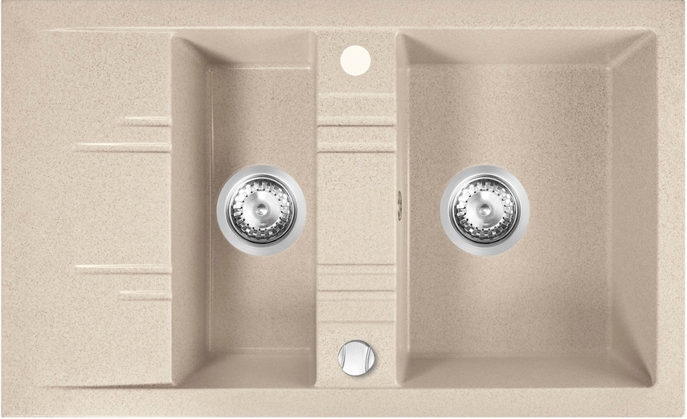 Ferro Mezzo II Granitspüle 79x48 cm beige DRGM3/48/79SA