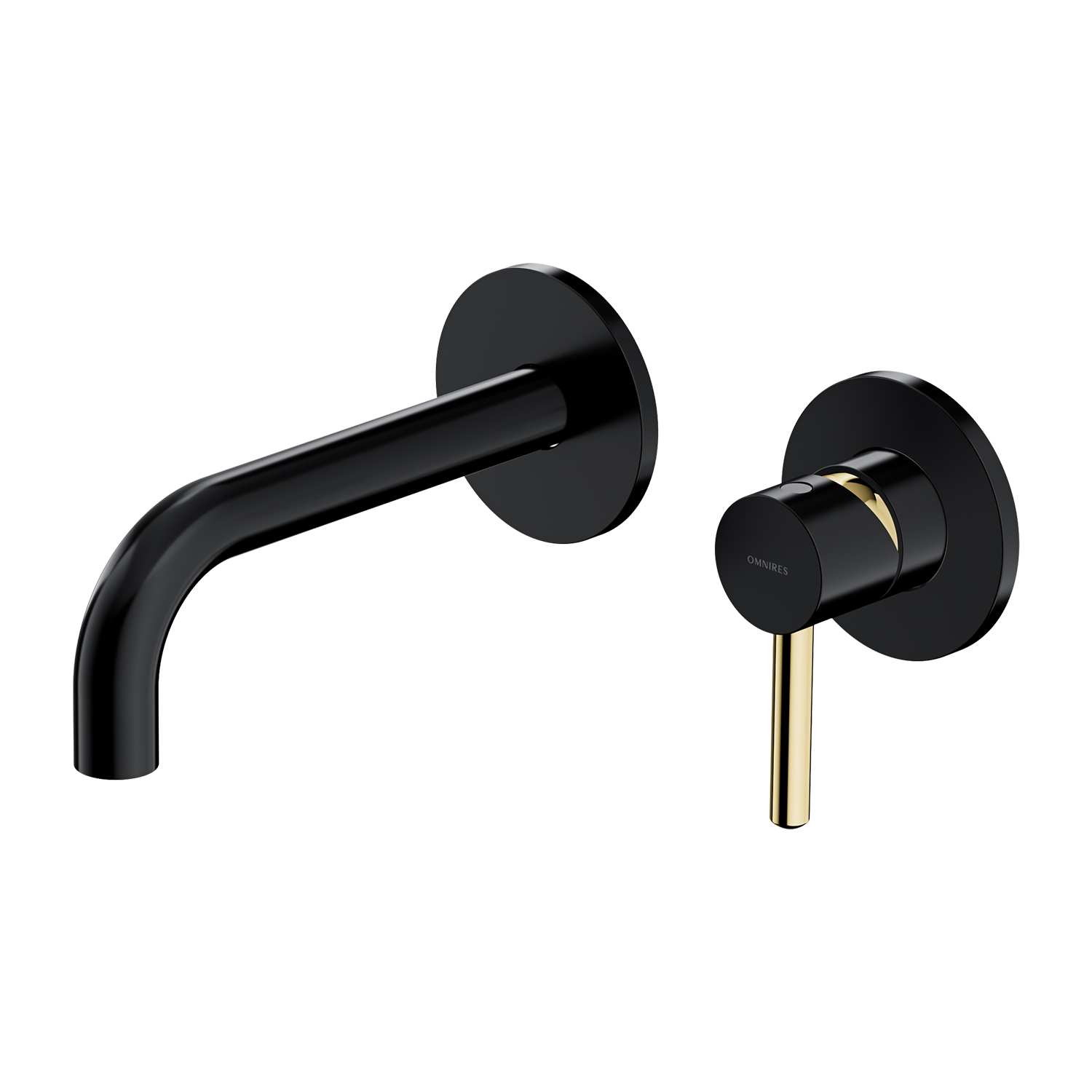 Omnires Y Waschtischarmatur Unterputz schwarz-gold Y1215HBLGL