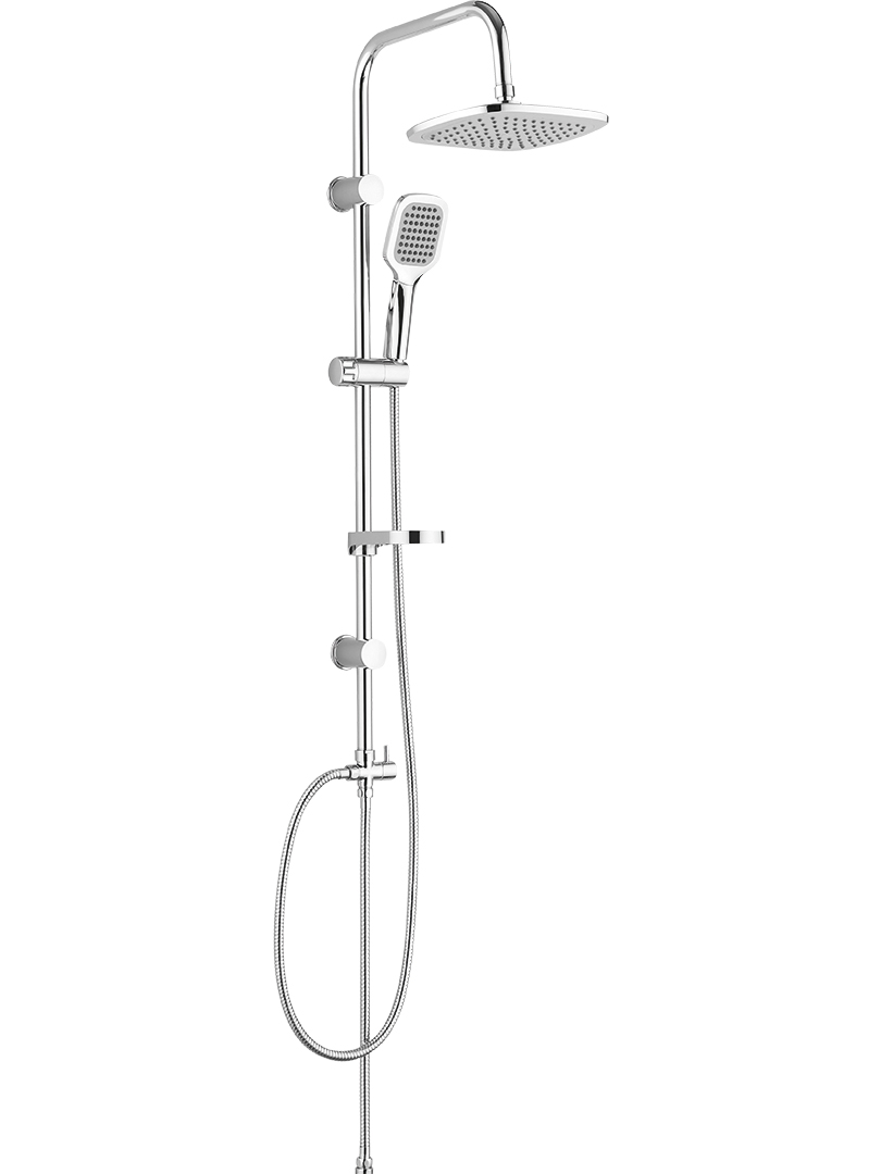 Kuchinox Borgo Duschset Wandmontage mit Regenbrause chrom PKG00KX