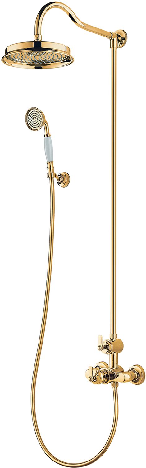 Omnires Armance Duschset Wandmontage mit Thermostat gold AM5244/6GL