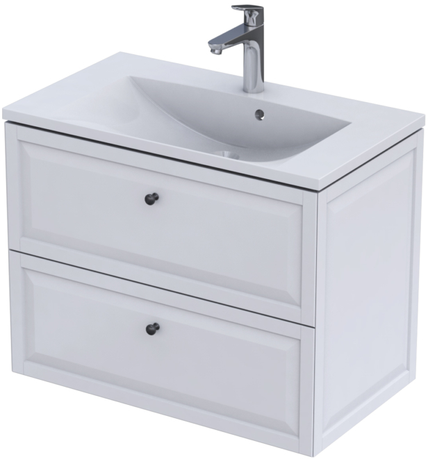 Oristo Montebianco Kabinett 79.6x45.9x60.3 cm Unterschrank hängend weiß OR47-SD2S-80-2