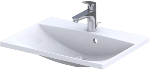 Oristo Amelia Waschbecken 60x46 cm rechteckig Möbel weiß UME-AM-60-92