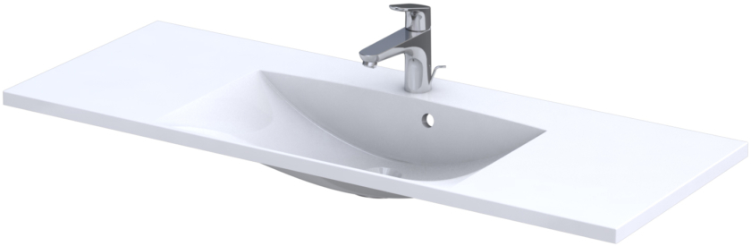 Oristo Amelia Waschbecken 120.2x46 cm rechteckig Möbel weiß UME-AM-120-92-C