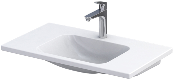Oristo Cera Waschbecken 80x46 cm rechteckig Möbel weiß UME-CE-80-91