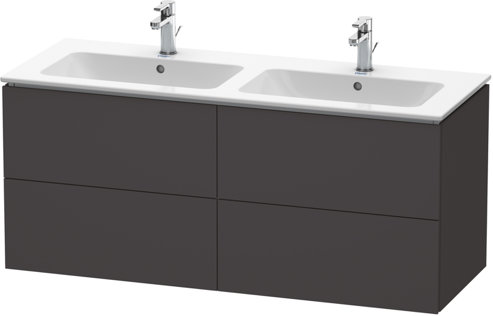 Duravit L-Cube Kabinett 129x48.1x55 cm Unterschrank hängend graphit LC625908080