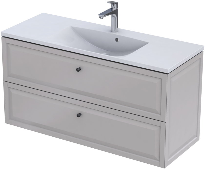 Oristo Montebianco Kabinett 119.6x45.9x60.3 cm Unterschrank hängend sandig OR47-SD2S-120-10