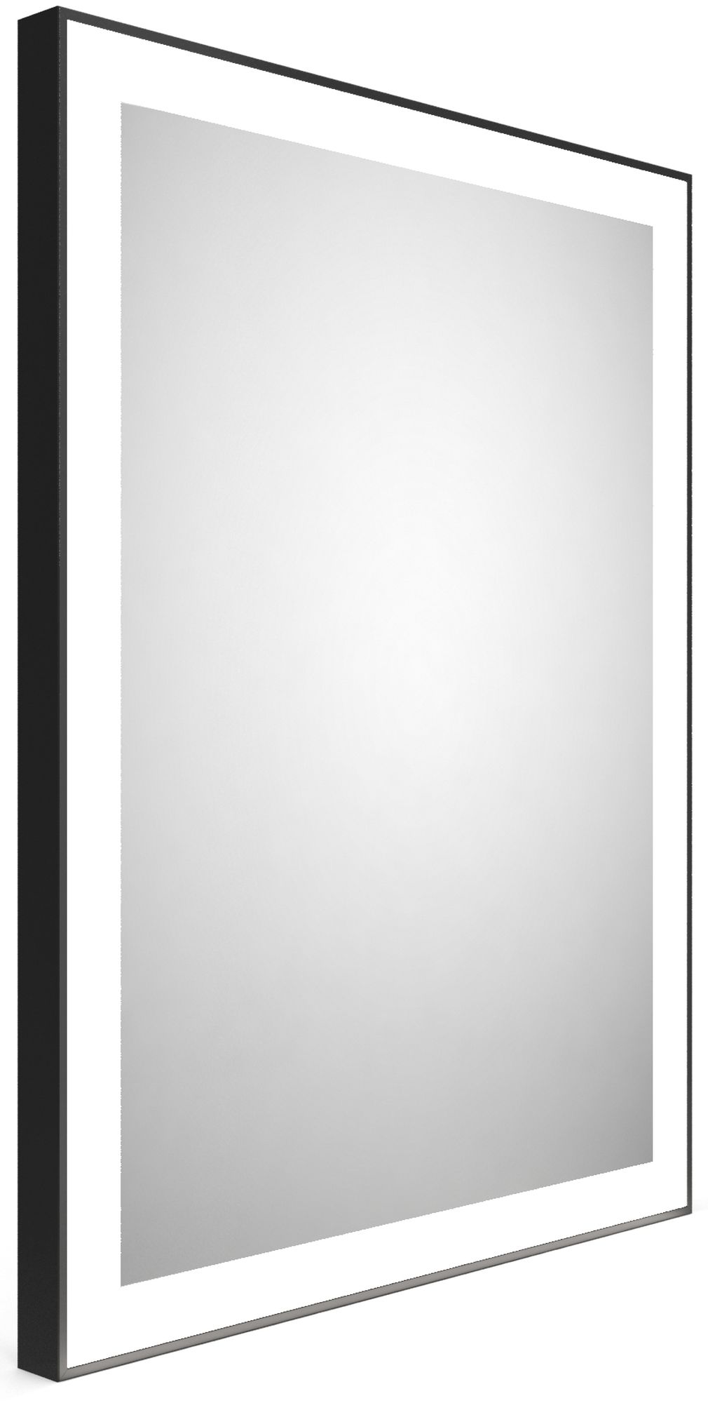 Dubiel Vitrum Logan Spiegel 60x80 cm rechteckig mit Beleuchtung schwarz 5905241007366