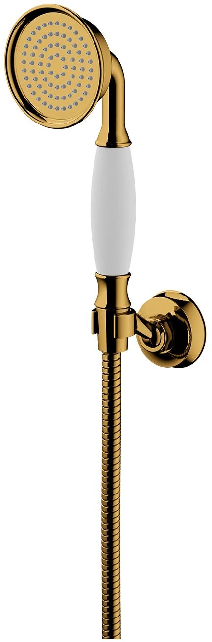 Omnires Armance Duschset Wandmontage weiß-gold ARMANCE-PGL