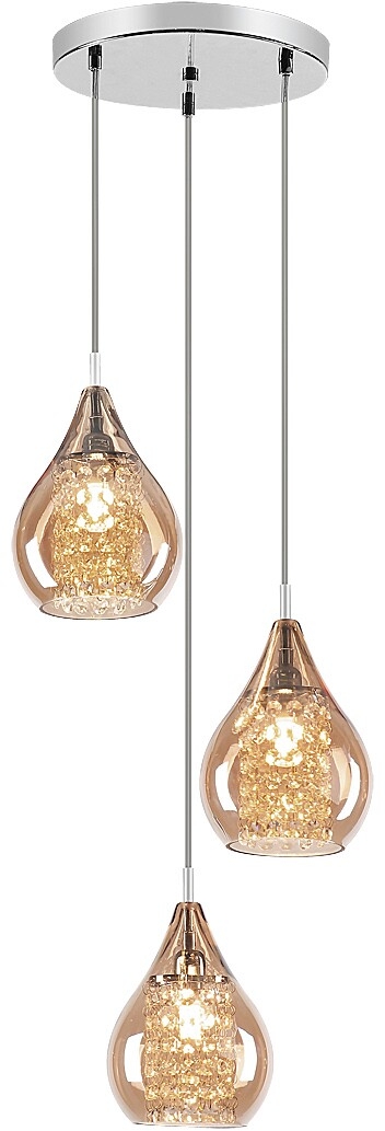 Rabalux Cassandra Pendelleuchte 3x40 W chrom-bernstein 6659