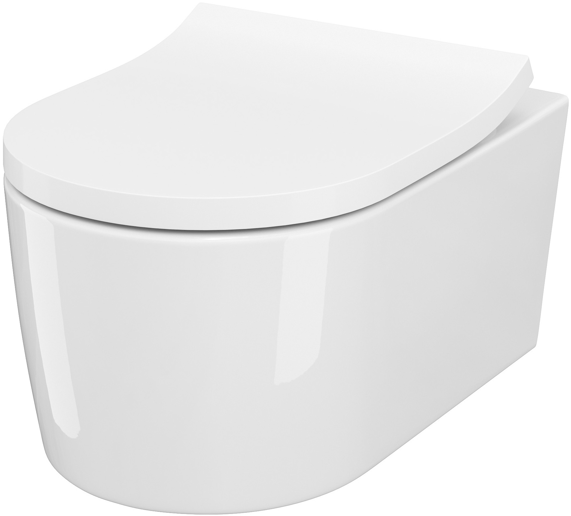 Cersanit Inverto WC-Set mit Sitz hängend Spülrandlos weiß S701-432