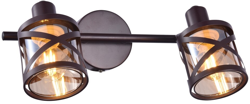 Rabalux Oberon Leuchter 2x40 W bernstein-braun 5336