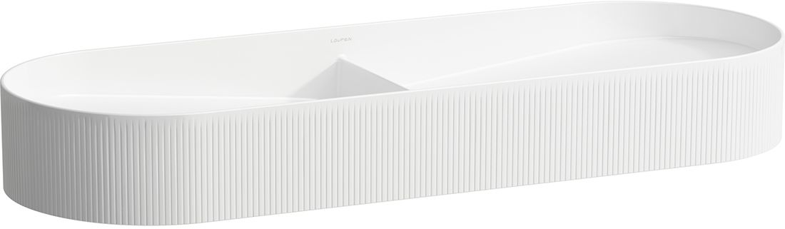Laufen Sonar Waschbecken 100x37 cm halbrund Aufsatzwaschbecken weiß H8123490001121