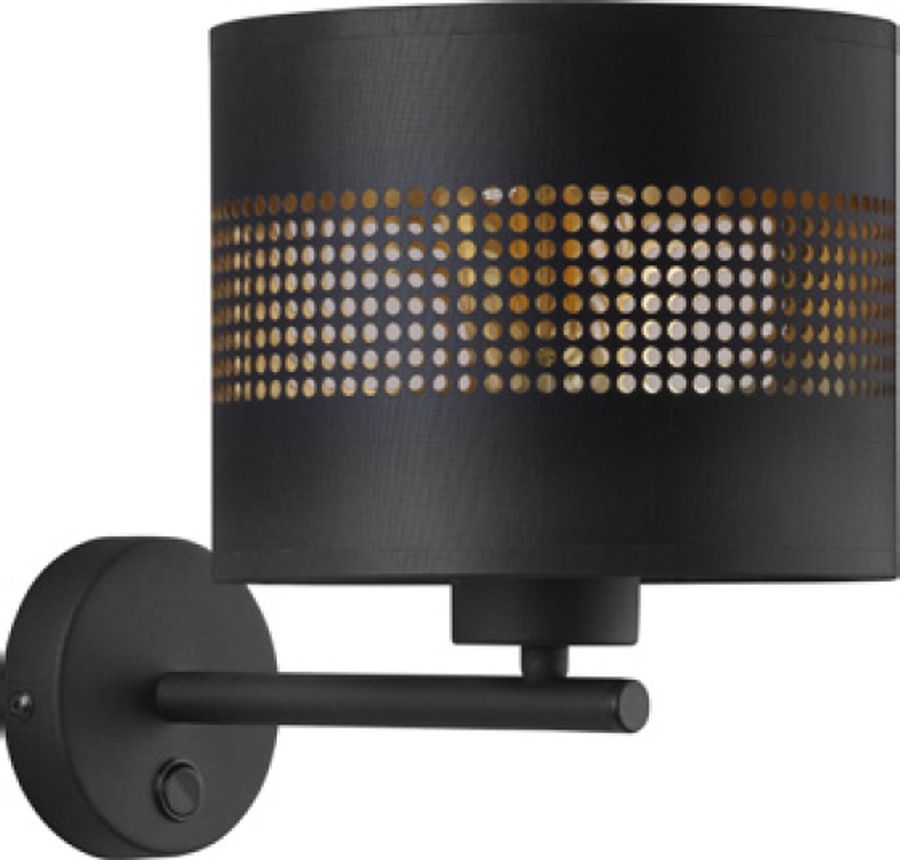 TK Lighting Tago Wandleuchte 1x15 W schwarz-gold 3210