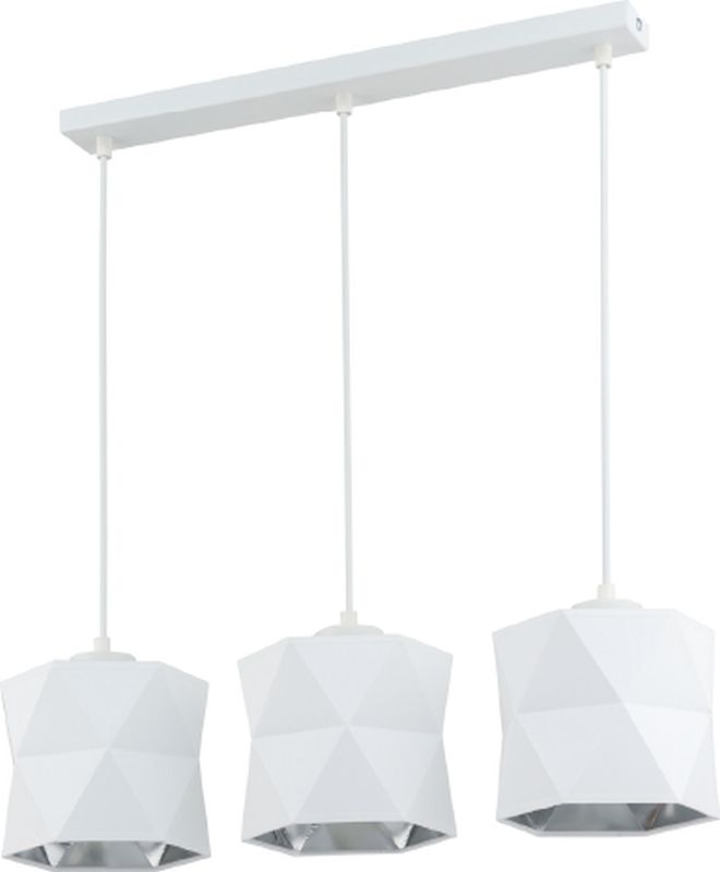 TK Lighting Siro Pendelleuchte 3x15 W weiß-silber 3251