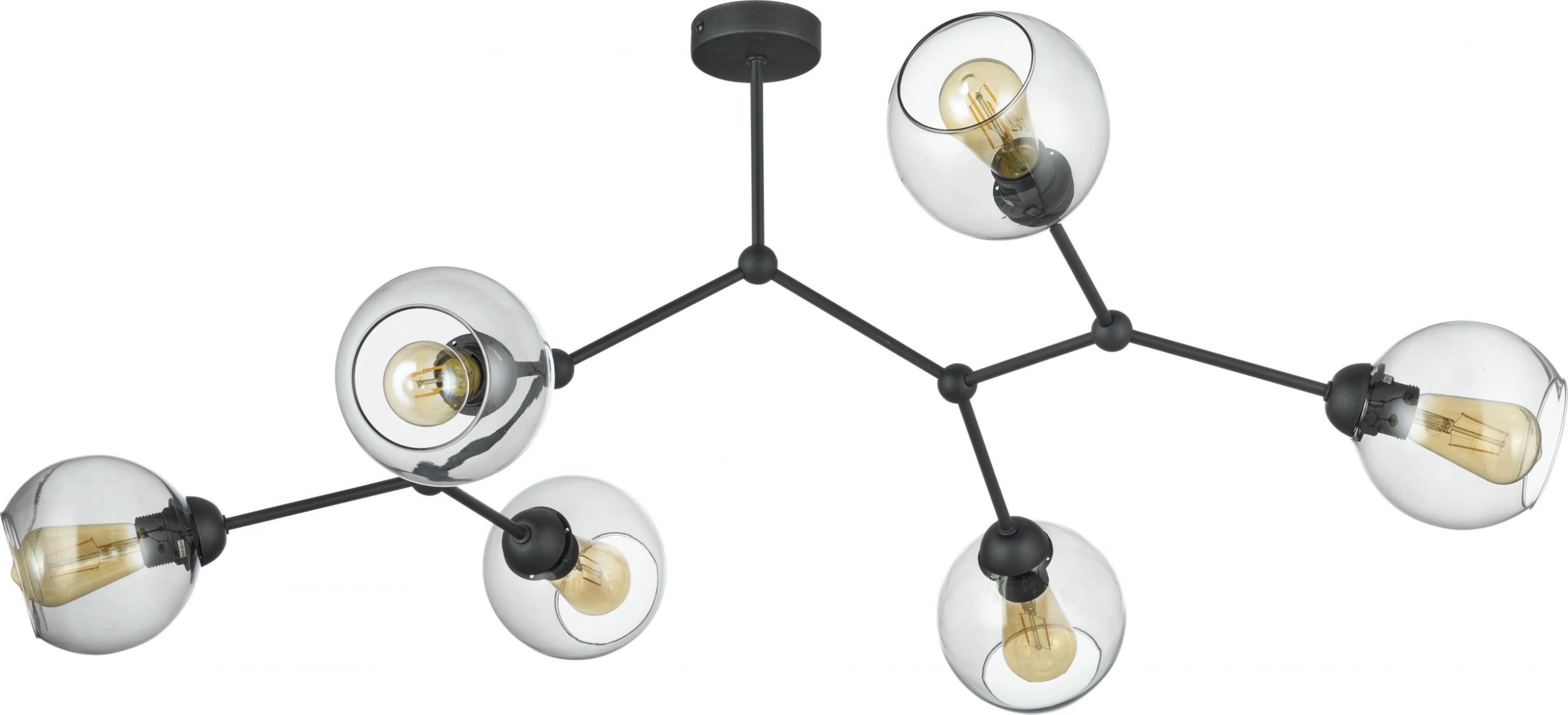 TK Lighting Fairy Deckenlampe 6x60 W schwarz-graphit 2731