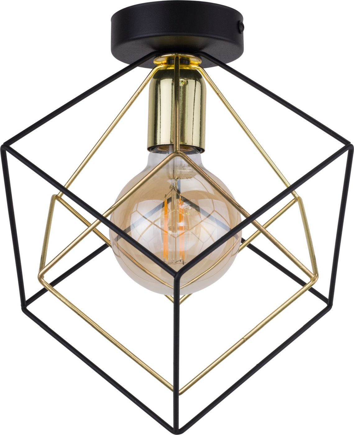 TK Lighting Alambre Deckenlampe 1x60 W schwarz-gold 2702