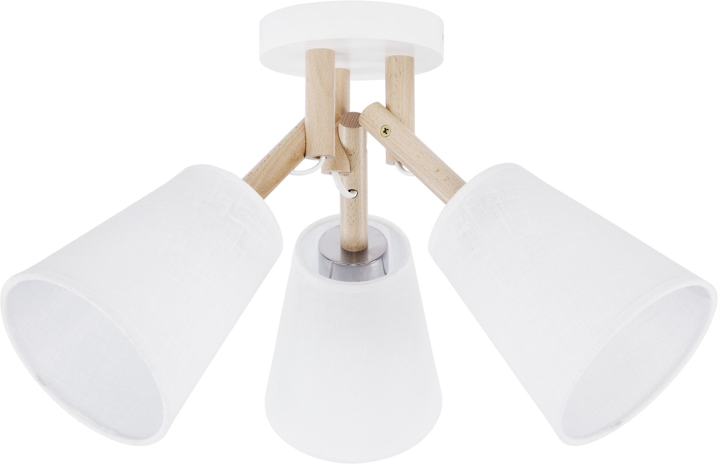 TK Lighting Vaio Deckenlampe 3x15 W weiß-holz 665