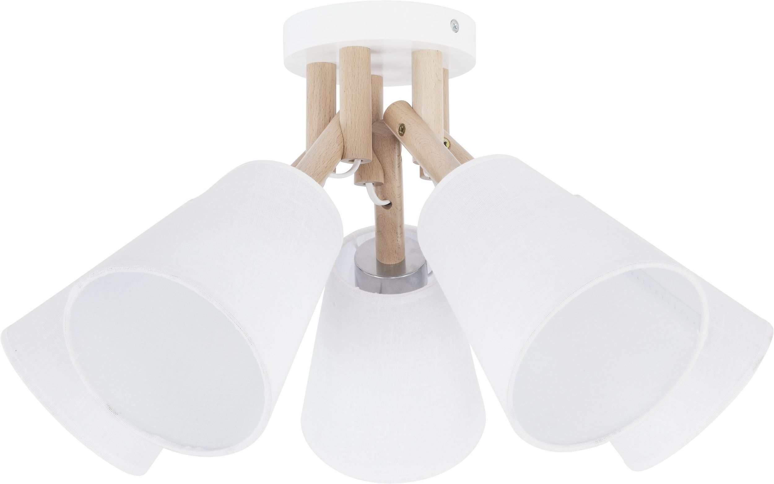 TK Lighting Vaio Deckenlampe 5x15 W weiß-holz 666