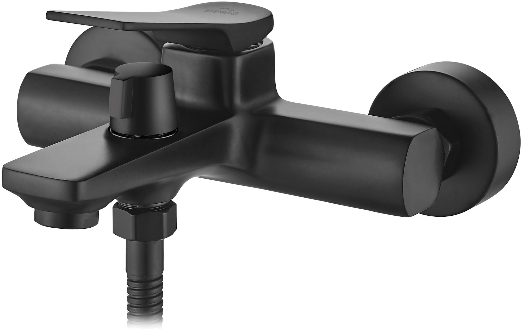 Invena Neri badewannen- und duscharmatur Wand schwarz BW-01-004