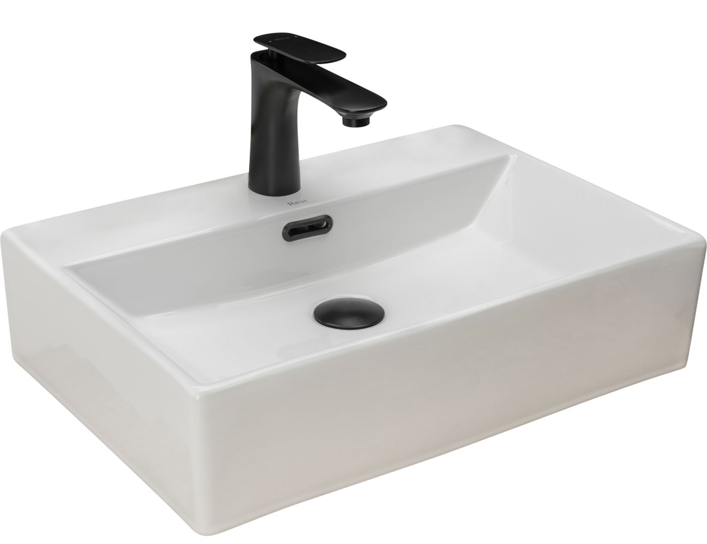 Rea Bonita Waschbecken 51x36 cm rechteckig Aufsatzwaschbecken weiß REA-U8701