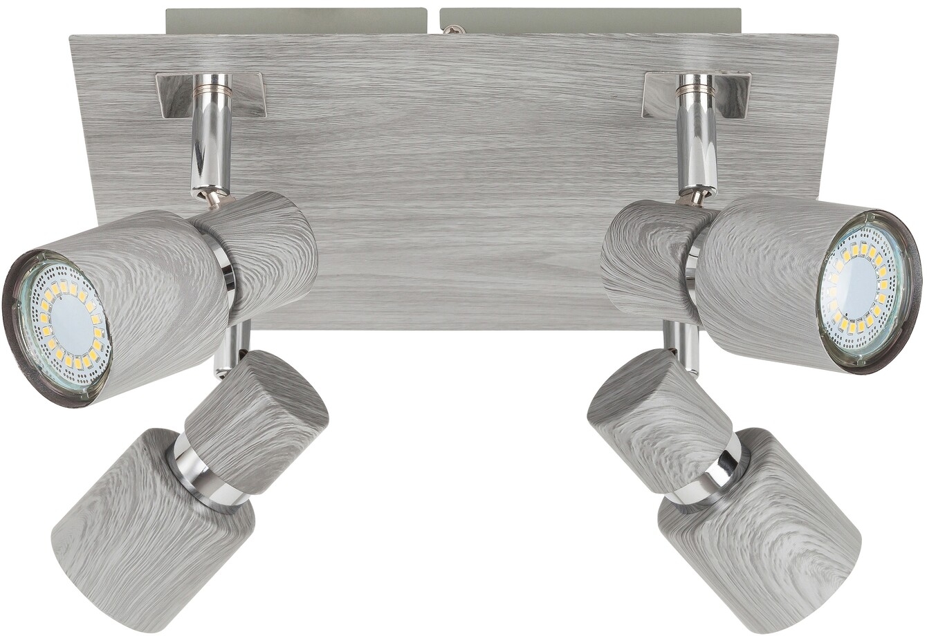 Rabalux Merkur Deckenlampe 4x50 W chrom-grau 6128