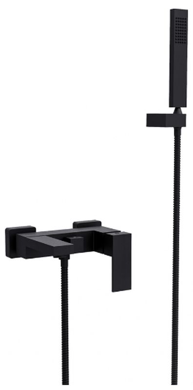 Besco Varium Badewannen- und Duschset Wandmontage schwarz BW-MVS-CZ