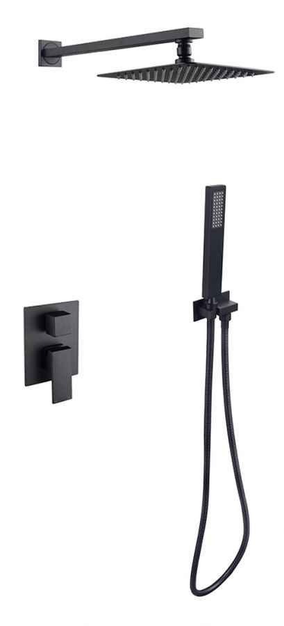 Besco Varium Duschset Unterputz schwarz BP-MVII-CZ