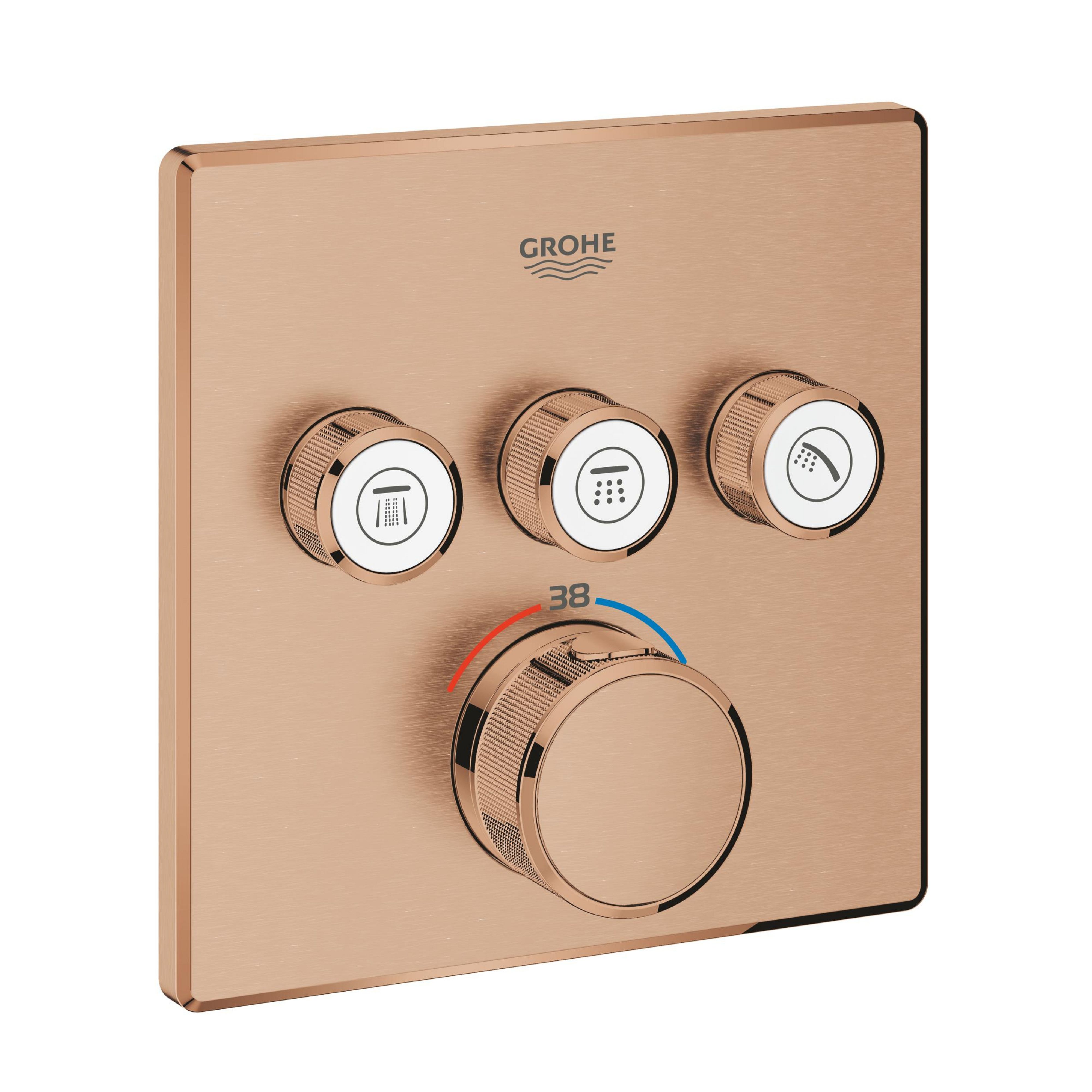 Grohe Grohtherm SmartControl Badewannen- und Duscharmatur Unterputz mit Thermostat Brushed Warm Sunset 29126DL0