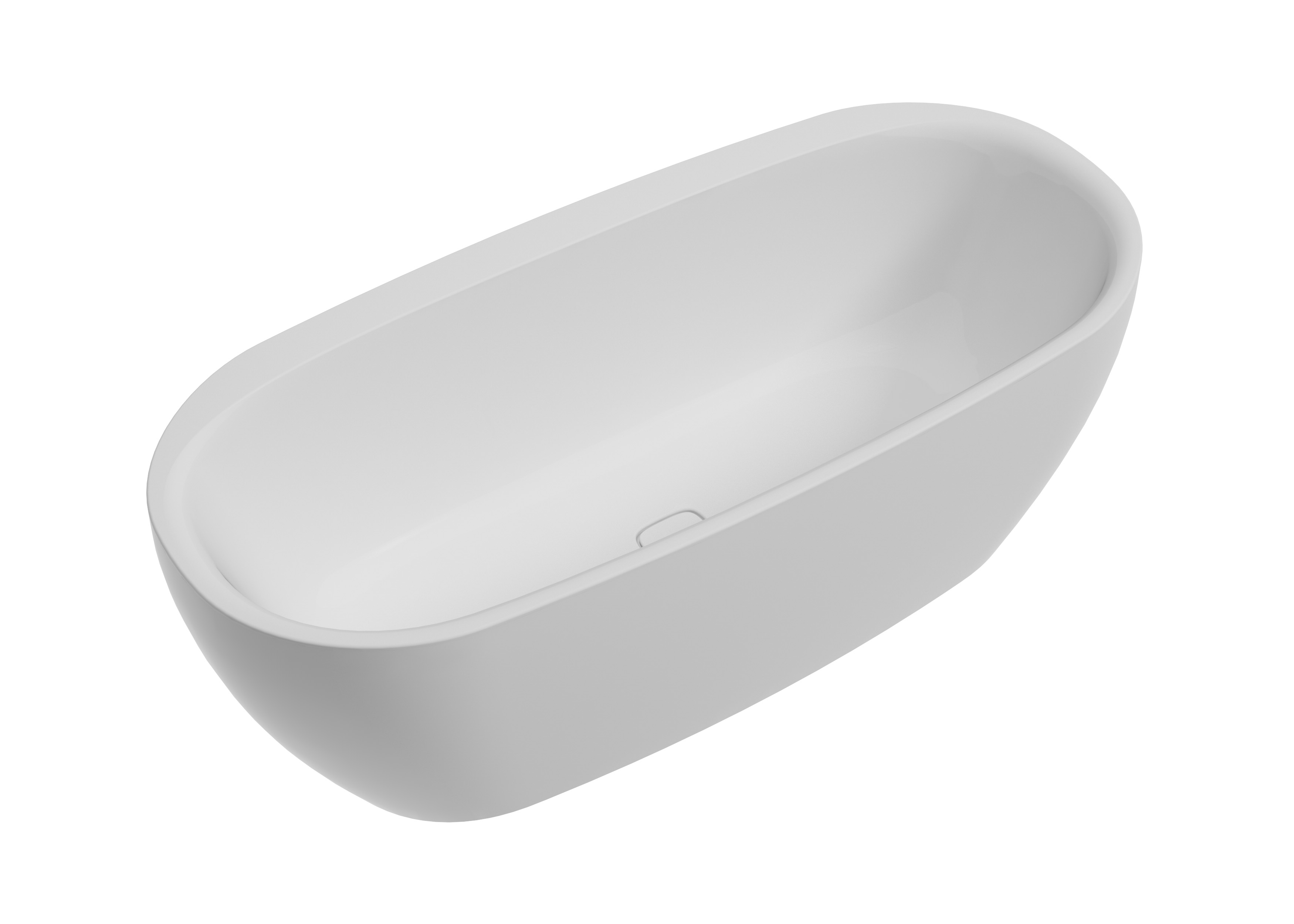 Hoesch iSensi Freistehende Badewanne 180x80 cm oval weiß 3821.010