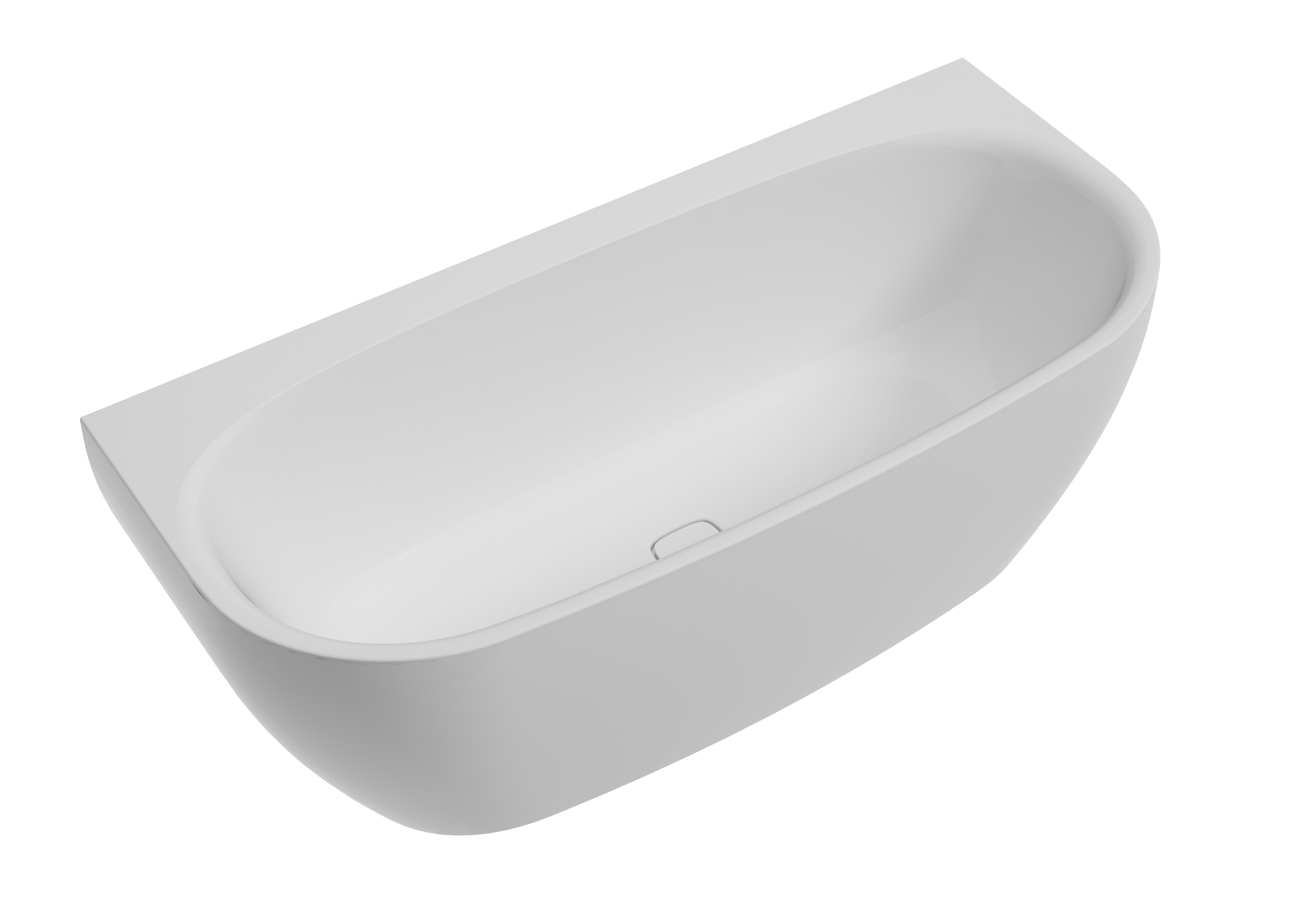 Hoesch iSensi Wandmontierte Badewanne 180x180 cm oval weiß 3863.010