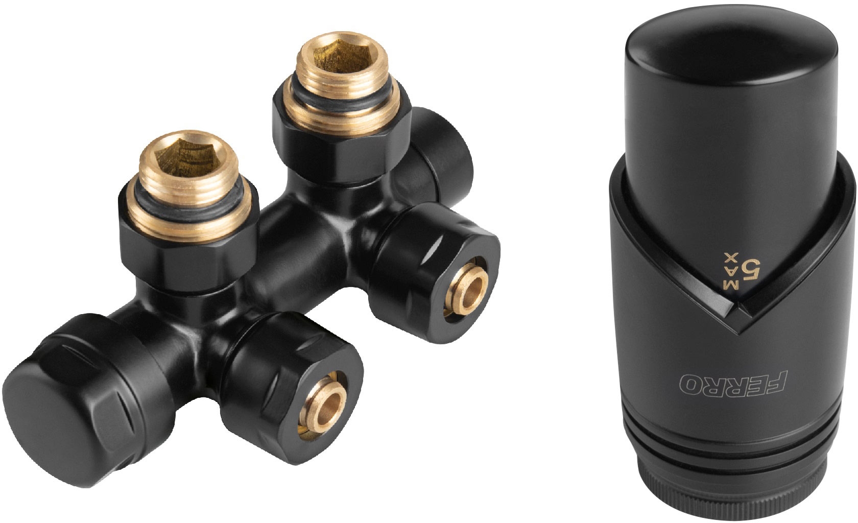 Ferro Thermostatset schwarz ZTD30BL