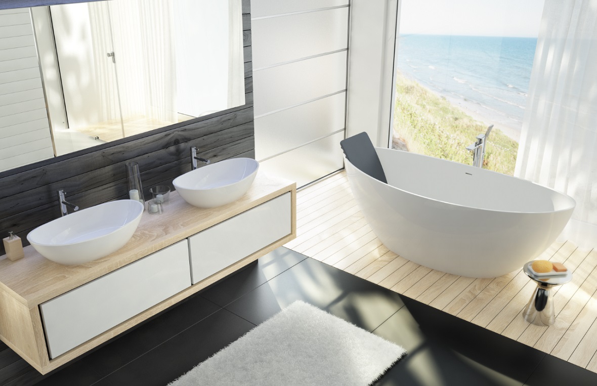 Hoesch Namur Waschbecken 50x30 cm oval Aufsatzwaschbecken weiß 4410.010