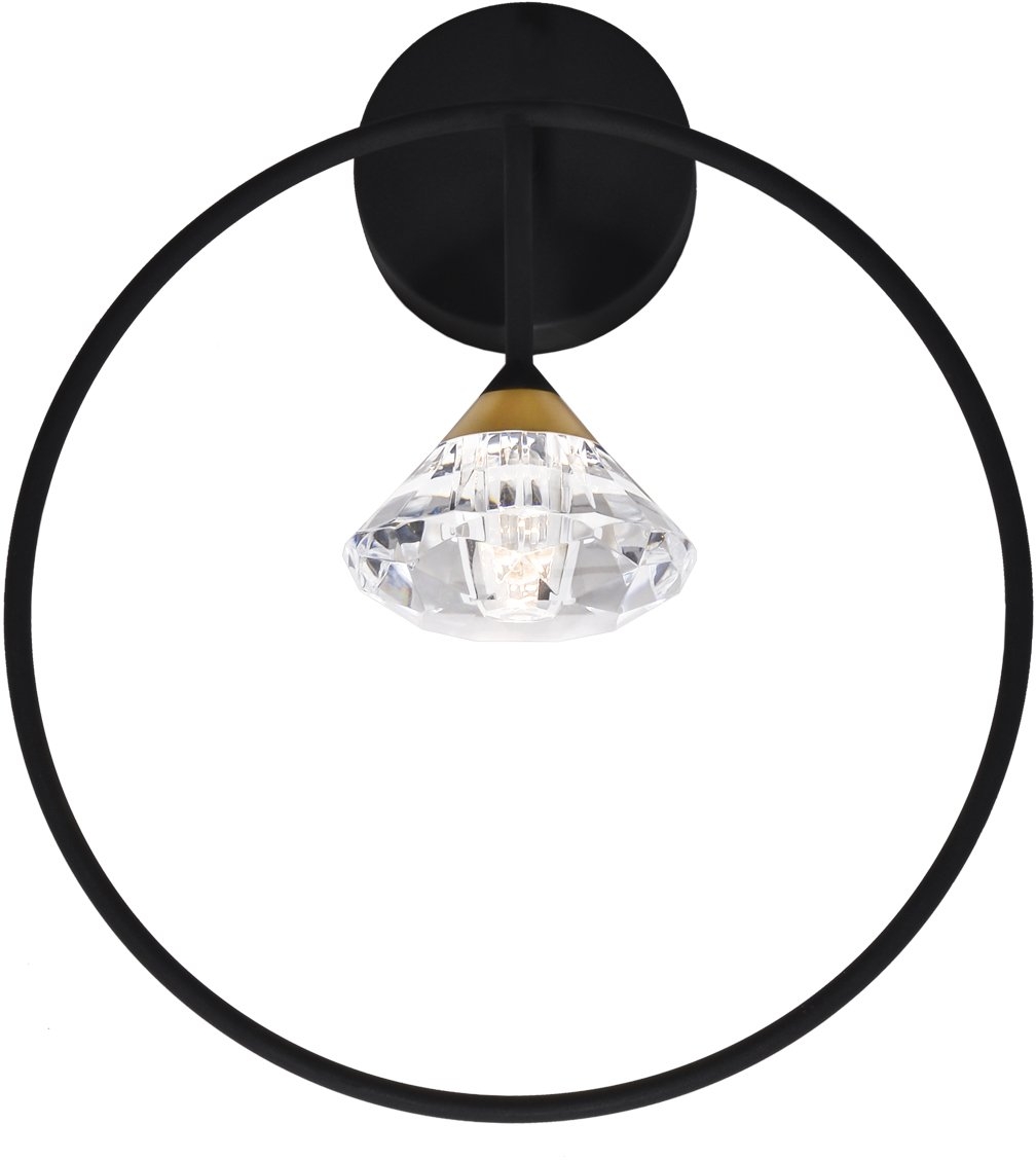 Altavola Design Tiffany Leuchter 1x3 W schwarz-transparent-gold LA059/W_black