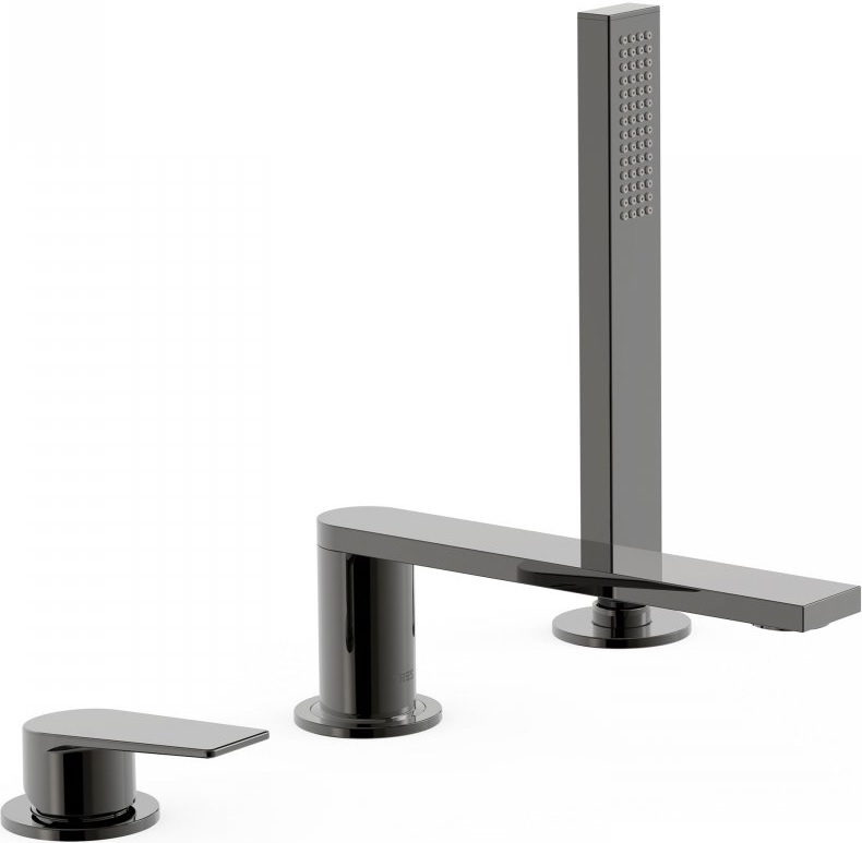 Tres Project Badewannen- und Duscharmatur awannenmontiert schwarz 211.161.01.KM