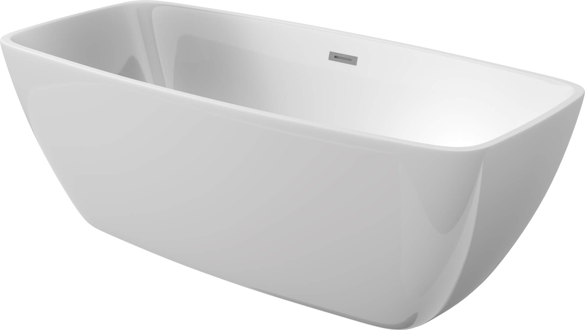 Deante Anemon Freistehende Badewanne 150x72 cm rechteckig weiß KDM_015W