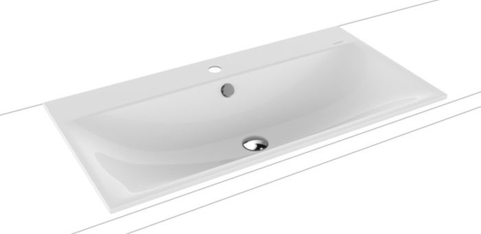 Kaldewei Silenio Waschbecken 90x46 cm rechteckig Einbauwaschbecken weiß 907806013001