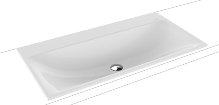 Kaldewei Silenio Waschbecken 90x46 cm rechteckig Einbauwaschbecken weiß 907806313001